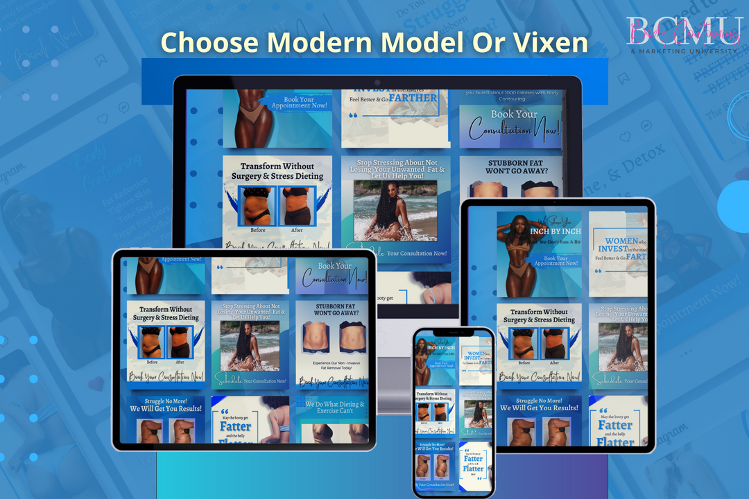 90+ Body Contouring Socially Social ~ Media Posts Bundle